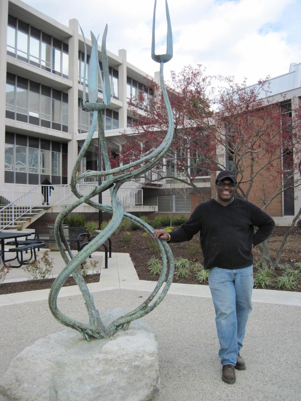Garry Bibbs with Bright Sculpture